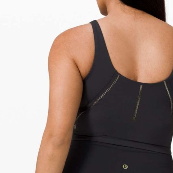 Nwt Lululemon  special edition  black & gold align tank buttery-soft nulu sz 10 - Picture 1 of 4
